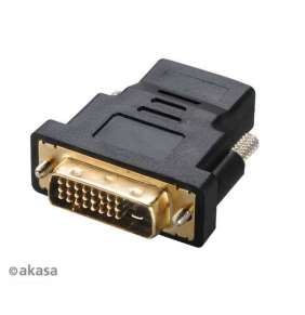 AKASA DVI-D samec na HDMI samica, pozlátené konektory