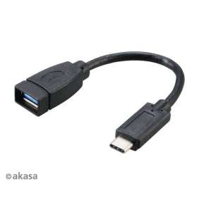 Adaptér USB AKASA 3.1 Konektor USB typu C na konektor USB typu A, kábel, 15 cm