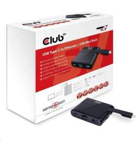 Club 3D USB Type-C to Ethernet + USB 3.0 + USB Type-C Charging Mini Dock