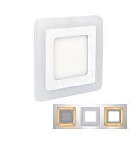 Solight LED podsvietený panel, podhľadový, 12W + 4W, 900lm, 4000K, štvorcový