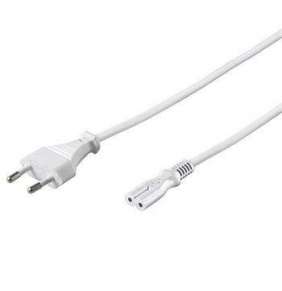 PremiumCord napájecí kabel pro notebooky 2-pólový, délka 3m, bílý