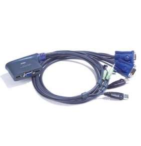 ATEN KVM switch CS-62US USB 2PC mini , audio support, 0,9m