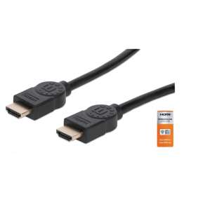MANHATTAN Vysokorýchlostný kábel HDMI + Ethernet Premium, 5 m, čierny