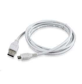 Kábel CABLEXPERT USB A Male/Micro B Male 2.0, 1,8m, White, High Quality