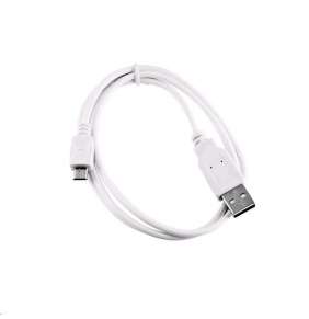 Kábel C-TECH USB 2.0 AM/Micro, 1m, biely