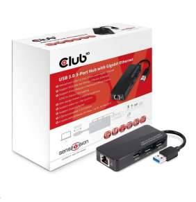 Club 3D USB 3.0 3-Port Hub with Gigabit Ethernet