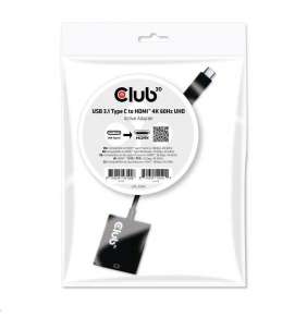 Aktívny USB adaptér Club3D 3.1 Typ C na HDMI 2.0 UHD 4K60Hz HDR, 17 cm