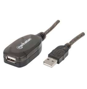 MANHATTAN USB kábel 2.0 A-A, aktívne predĺženie 20 m, možnosť reťazenia