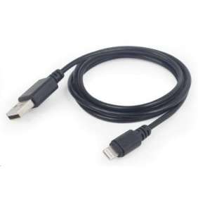 GEMBIRD USB 2.0 Nabíjací a synchronizačný kábel Lightning (IP5 a vyšší), 2 m, čierny