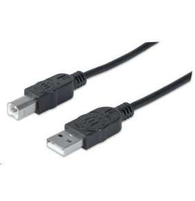 MANHATTAN Hi-Speed USB Device Cable, Type-A Male / Type-B Male, 5 m (3 ft.), Black