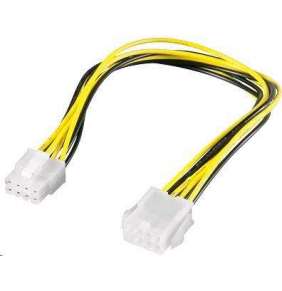 PremiumCord Prodloužení napájecího kabelu/ 8 pinů/ délka 28cm