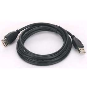 Gembird kábel USB 2.0 (AM - AF), predlžovací, 1.8 m, čierny