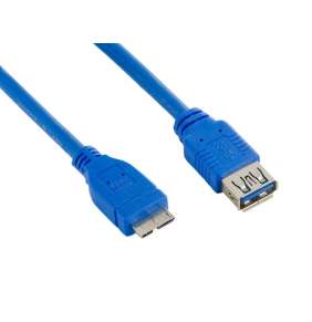 4World Kabel USB 3.0 AF-Micro BM 3.0m Blue