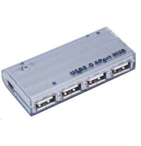 PremiumCord USB 2.0 HUB 4-portový s napájecím adaptérem 5V 2A