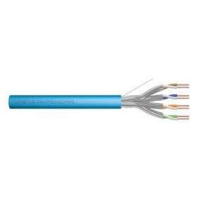 DIGITUS Instalační kabel CAT 6A U-FTP, 500 MHz Eca (EN 50575), AWG 23/1, buben 305 m, simplex, barva modrá