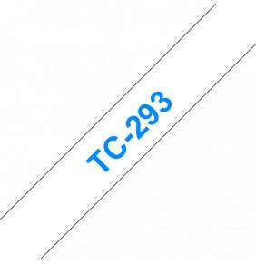 BROTHER laminovaná páska TC-293 / bílá / modrá / 9mm