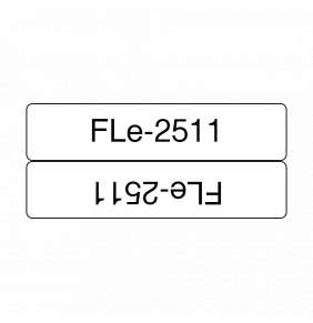Brother - FLE2511, černá / bílá (24mm, nelaminovaný praporek)