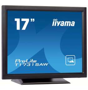 17" iiyama T1731SAW-B5: TN, SXGA, SAW, 1P, 250cd/m2, VGA, DP, HDMI, černý