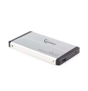 Externý box GEMBIRD pre 2.5" HDD, USB 3.0, SATA, strieborný