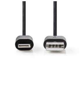 NEDIS synchronizační a nabíjecí kabel pro zařízení Apple/ konektor Lightning/ zástrčka USB 2.0 A/ černý/ blistr/ 1m