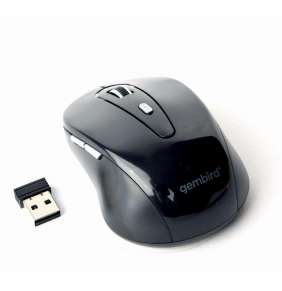Myš GEMBIRD MUSW-6B-01, čierna, bezdrôtová, USB nano receiver