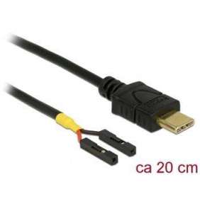 Delock Kabel USB Type-C™ samec   2 x pin konektor samice oddělení napájení 20 cm