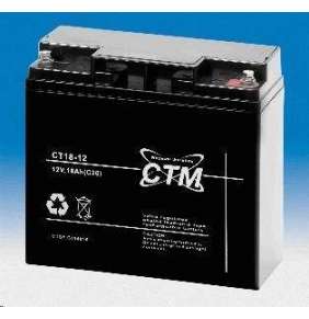 Baterie - CTM CT 12-18 (12V/18Ah - M5), životnost 5let