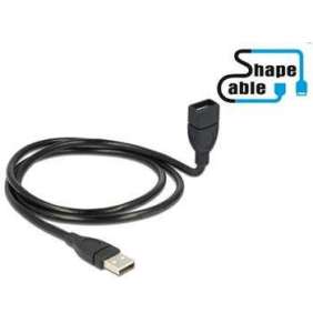 Delock USB 2.0 kabel samec   A samice ShapeCable 1m
