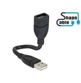 Delock USB 2.0 kabel samec   A samice ShapeCable 0,15 m