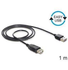 Delock kabel EASY-USB 2.0-A samec   USB 2.0-A samice,prodlužující 1 m