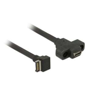 Delock Kabel USB 3.1 Gen 2 key A 20 pin samec   USB 3.1 Gen 2 USB Type-C™ samice montáž na panel 45 cm