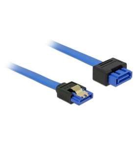 Delock Prodlužovací kabel SATA 6 Gb/s samice přímý   SATA samec přímý 20 cm modrý západka