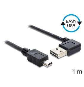 Delock kabel EASY-USB 2.0-A samec pravoúhlý   USB 2.0 mini samec, 1 m