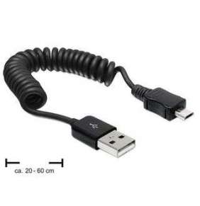 Delock kabel USB 2.0 A samec   USB micro B samec, kroucený kabel