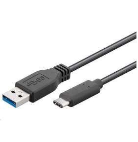 Kábel USB PREMIUMCORD 3.1 konektor C/male - USB 3.0 A/muž, čierny, 1m
