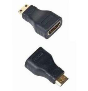Kabel GEMBIRD red. HDMI na HDMI mini-C, F/M, zlacené kontakty, černá