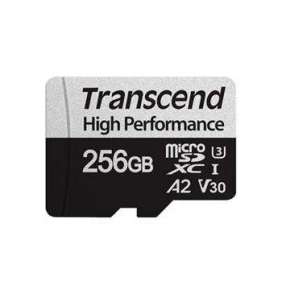 Karta TRANSCEND MicroSDXC 256GB 330S, UHS-I U3 A2 + adaptér