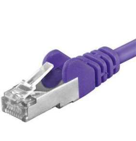 PREMIUMCORD Patch kábel CAT6a S-FTP, RJ45-RJ45, AWG 26/7 7m fialový