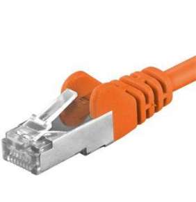 PREMIUMCORD Patch kábel CAT6a S-FTP, RJ45-RJ45, AWG 26/7 1,5m oranžový