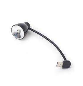 USB lampička k notebooku GEMBIRD NL-02, flexibilný, čierna