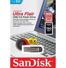 SanDisk Flash Disk 256 GB Ultra Flair, USB 3.