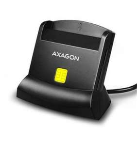AXAGON čtečka kontaktních smart karet (eObčanka), microSD/SD, SIM karet / CRE-SM2 / USB 2.0 / 1,3m