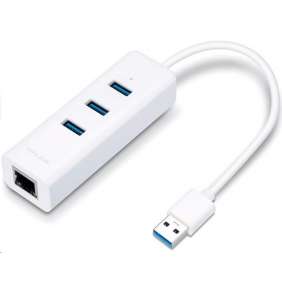 TP-Link UE330 USB 3.0 3-portový USB hub & gigabitový ethernet adaptér
