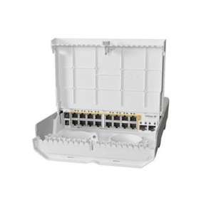 MIKROTIK RouterBOARD Cloud Router Switch  netPower 16P + L5 (800MHz  256MB RAM  16x PoE GLAN  2x SFP+) outdoor