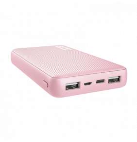 TRUST powerbanka Primo Compact, 15.000 mAh, pink/růžová
