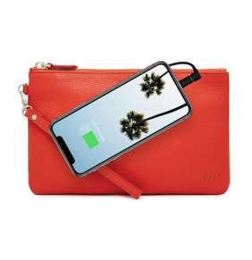 MightyPurse Wristlet With Built-In Charger - Coral