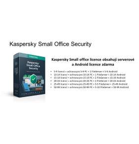 ESD Kaspersky Small Office 5-9 licencí 3 roky Obnova
