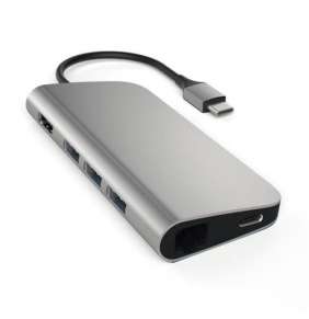 Satechi USB-C Multiport adaptér 4K 8ports - Space Gray Aluminium