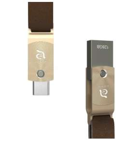Adam Elements Flash Drive 128GB Roma USB-C/USB 3 - Gold