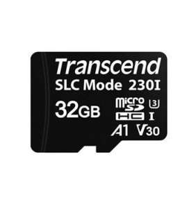 Transcend 32GB microSDHC230I UHS-I U3 V30 A1 (Class 10) 3D TLC (SLC mode) průmyslová paměťová karta, 100MB/s R, 70MB/s W